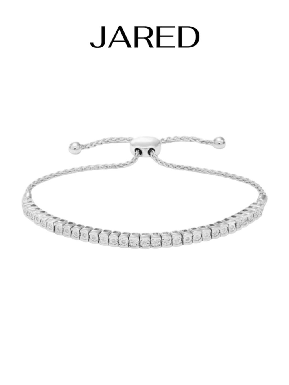 Jared 1/4 Carat Diamond Bolo Bracelet Sterling Silver